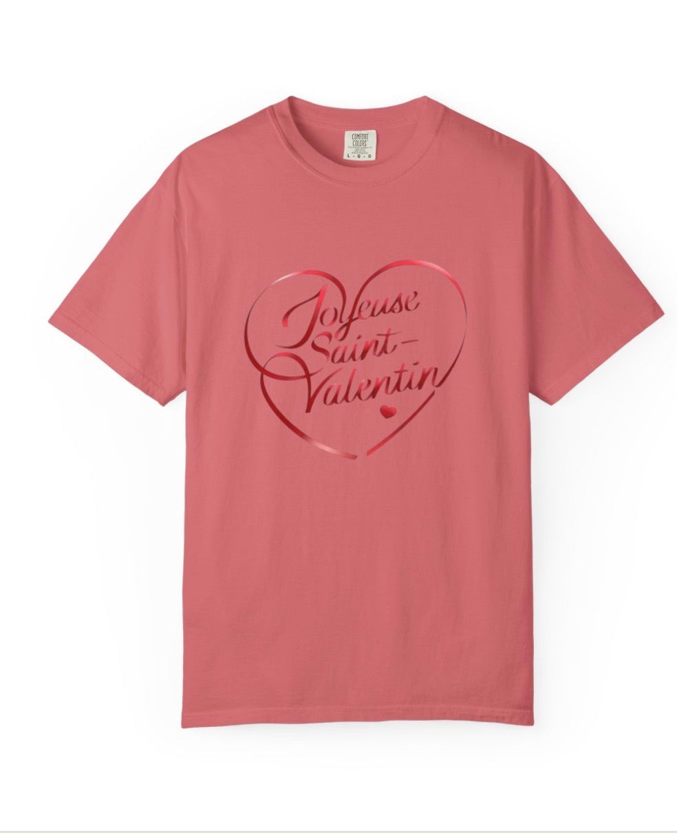 Valentin Heart T‑Shirt — "Joyeuse Saint‑Valentin" Valentine's Tee