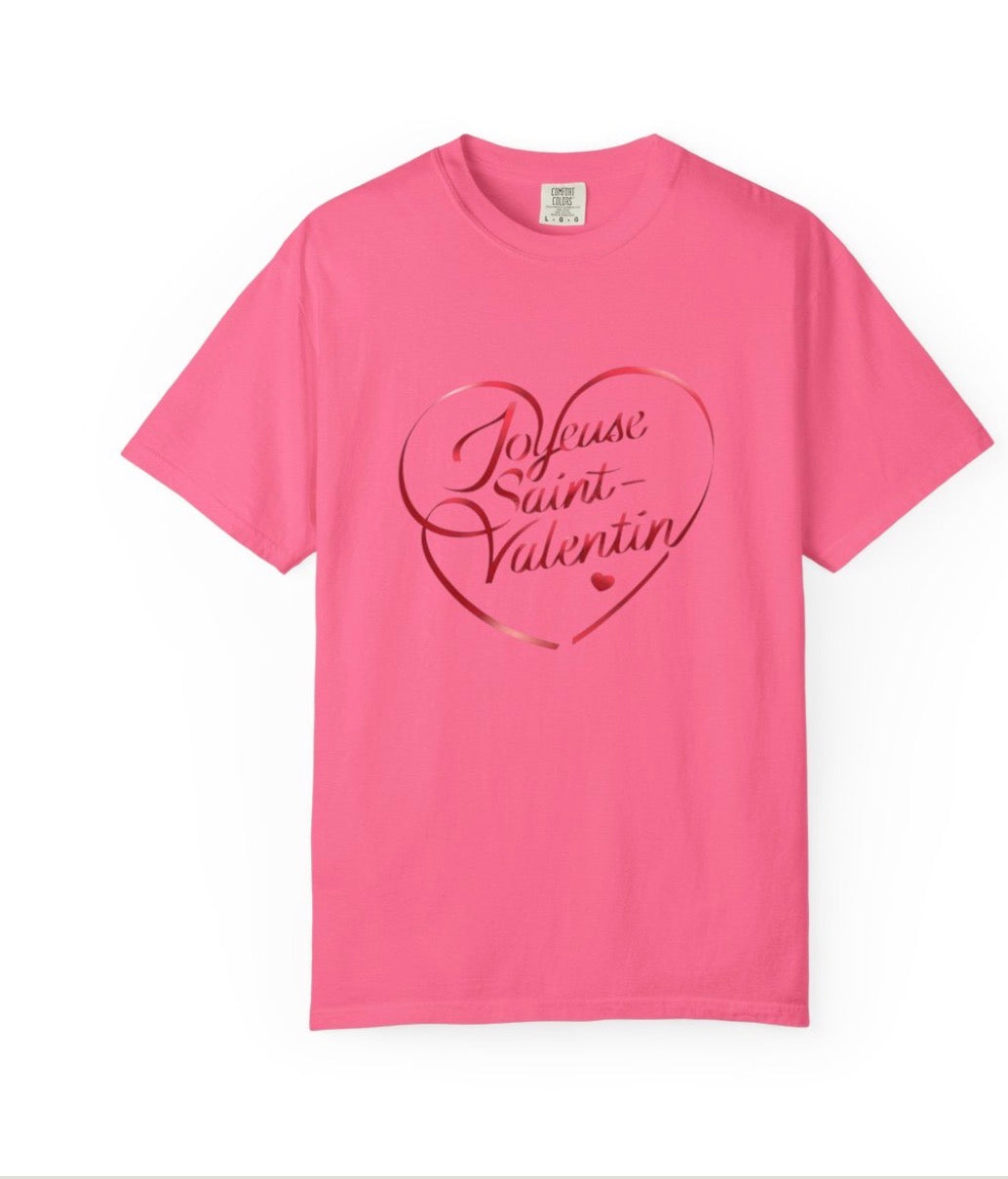 Valentin Heart T‑Shirt — "Joyeuse Saint‑Valentin" Valentine's Tee
