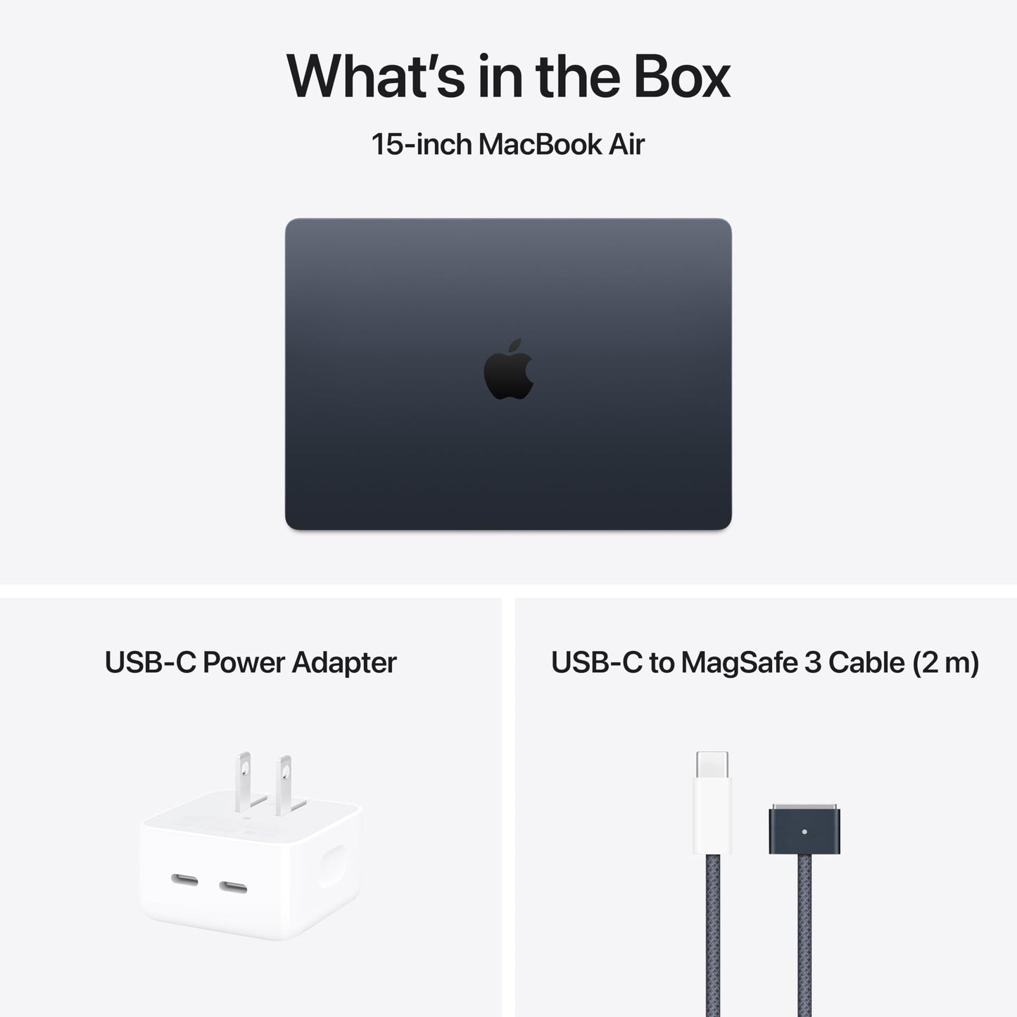 Apple 2025 MacBook Air 15-inch Laptop with M4 chip: Built for Apple Intelligence, 15.3-inch Liquid Retina Display, 16GB Unified Memory, 256GB SSD Storage, Touch ID; Midnight with AppleCare+ (3 Years)