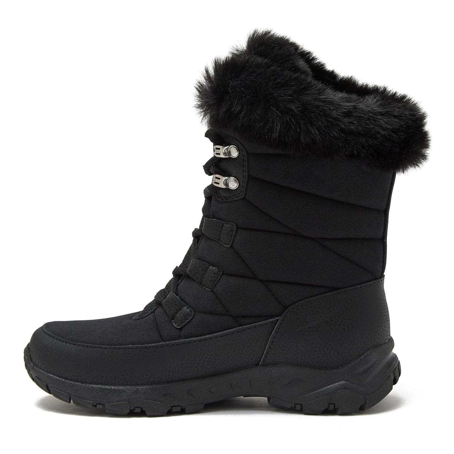 Lands' End Expedition Max Waterproof Insulated Womens Snow Boots, Winter Boots for Women, Medium or Wide Width Sizes 6 to 11, Black, Brown, Blue, White or Grey Winter Shoes - Black, 8 Medium