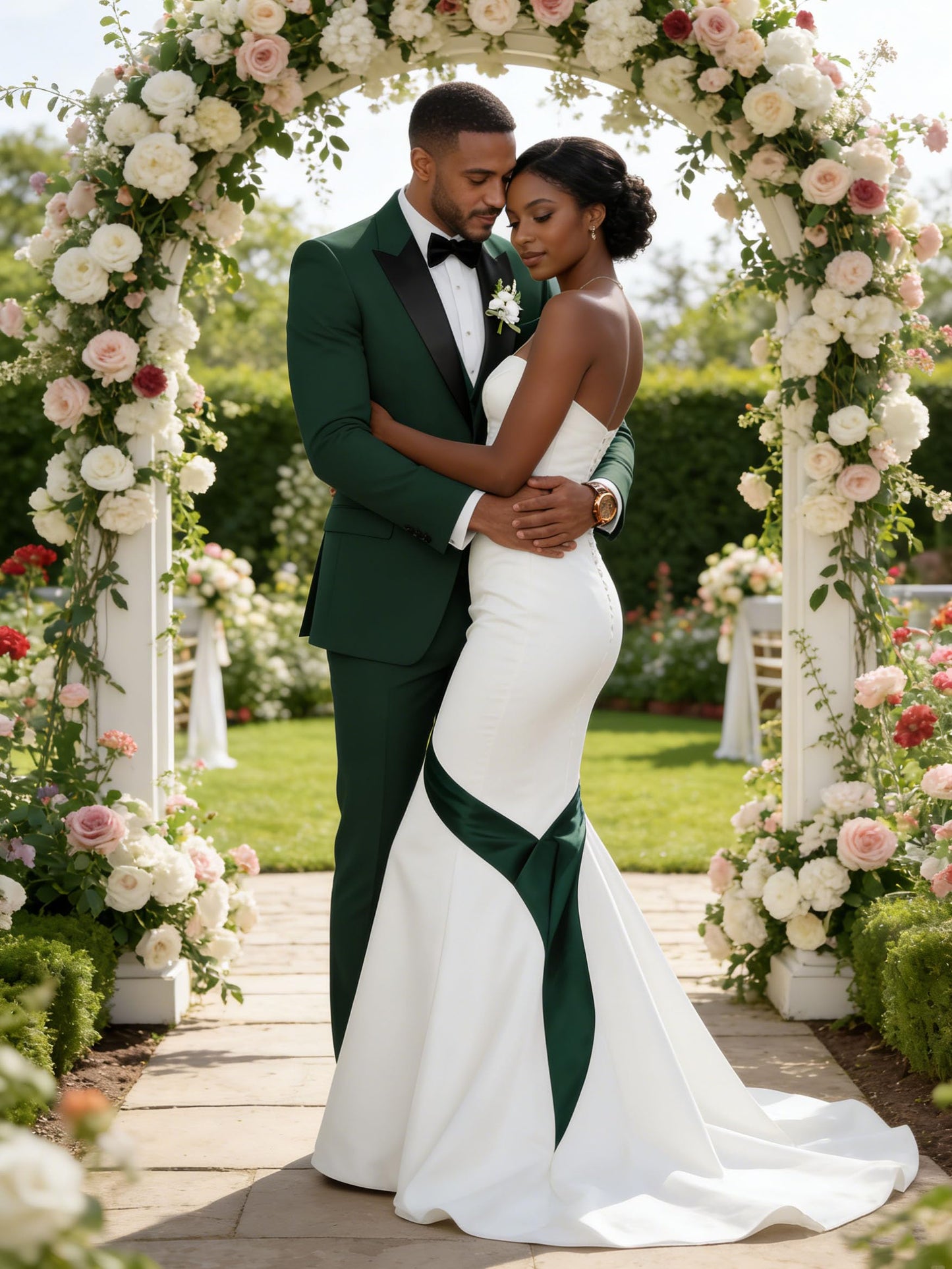 TIJOFA Tuxedo Suits Men 3 Piece Slim Fit Double Breasted Suits for Men White Tux Elegant Wedding Prom Party Business Tuxedo L