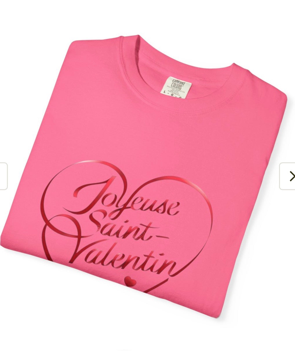 Valentin Heart T‑Shirt — "Joyeuse Saint‑Valentin" Valentine's Tee