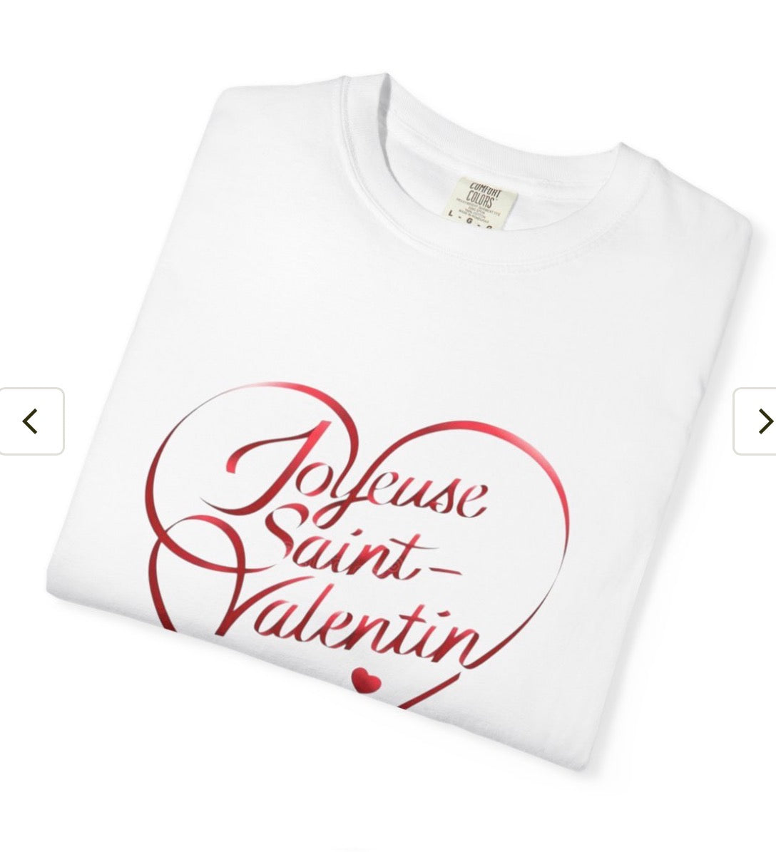 Valentin Heart T‑Shirt — "Joyeuse Saint‑Valentin" Valentine's Tee